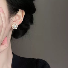 {Test Product}Mermaid Ji pearl earrings mosquito disk ear clip without ear holes female temperament earrings earrings gift