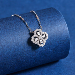 925 Sterling Silver Four-Leaf Clover Necklace – Handmade Luck & Elegance