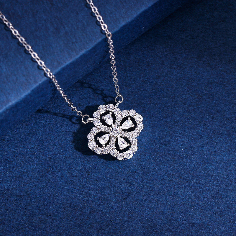 925 Sterling Silver Four-Leaf Clover Necklace – Handmade Luck & Elegance