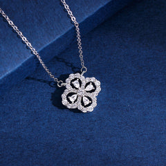 925 Sterling Silver Four-Leaf Clover Necklace – Handmade Luck & Elegance