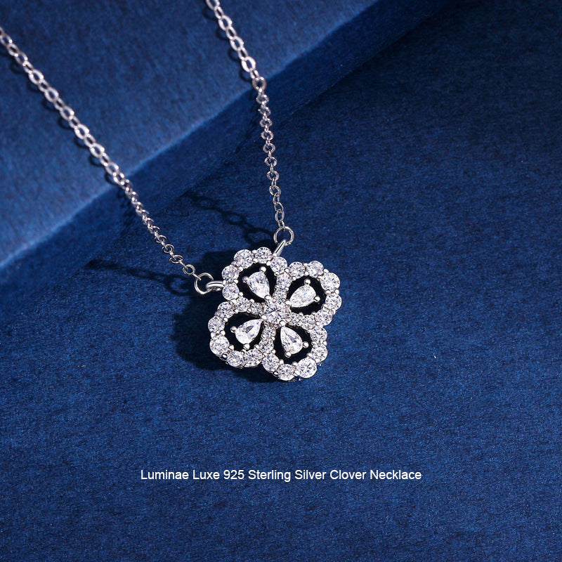 925 Sterling Silver Four-Leaf Clover Necklace – Handmade Luck & Elegance